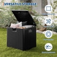thumbnail image 6 of Waterproof & Lockable Resin Deck Storage Box - 28 Gallon Outdoor Patio Chest for Garden Tools, Pool Supplies, Cushions, Package Delivery - With Handles, UV Resistant, Square, 6 of 9