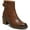 Cognac Leather, variant on Zodiac Womens Gannet Leather Lug Sole Ankle Boots
