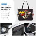 thumbnail image 3 of Sigee Red Mushrooms Print Extra Large Waterproof Beach Travel Bag with Zipper - Durable and Versatile for Vacation, Gym, and Daily Use, 3 of 7