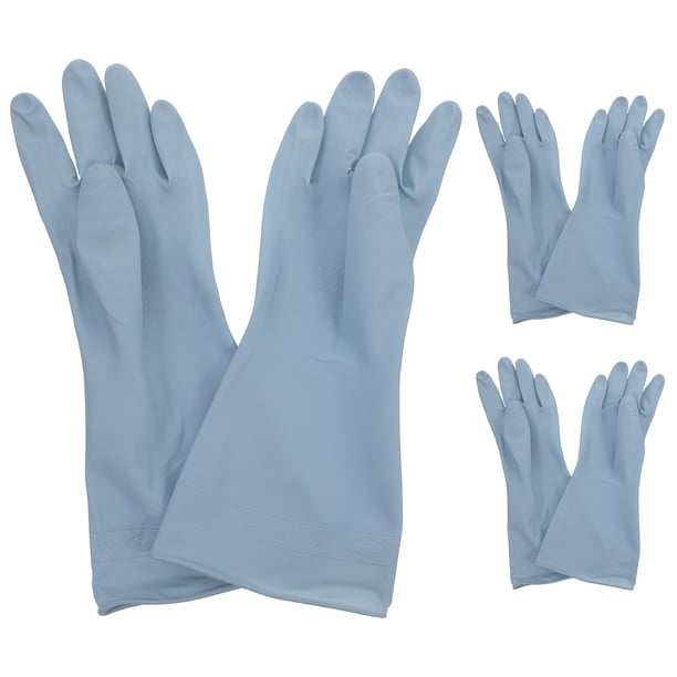 3 pares de guantes de limpieza reutilizables para el hogar, guantes para lavar ropa (L)