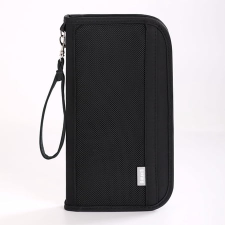 Travel Passport Case and RFID-Shielded Wallet, Zipper Closure, Card Organizer, Ideal for Going Out, Lightweight, Unisex