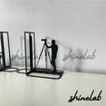 thumbnail image 3 of Shinelab Photographer Metal Bookends Photographer Man Name Bookend Gift, Camera Desk Bookshelf Decor 6404, 3 of 3
