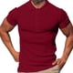 thumbnail image 2 of Playera Elvqul de Hombre Casuales Rojo Algodón Manga Corta sin Estampado Solapa, 2 of 3