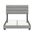 thumbnail image 4 of Boyd Sleep Napoli Gray Faux Leather Twin Size Fully Upholstered Platform Bed Frame with Adjustable Headboard, Qualified Box Spring or Foundation Required for Use, 4 of 13