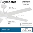 thumbnail image 4 of Minka Aire Skymaster 65" Coal Black LED Ceiling Fan with Remote Control, 4 of 7