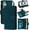 Blue, variant on KOMI Compatible with iPhone 16 Case Wallet - PU Leather Wallet Case for iPhone 16 with Credit Card Holder RFID Blocking Zipper Pocket with Wrist Strap Flip Folio Protective Case Black Green