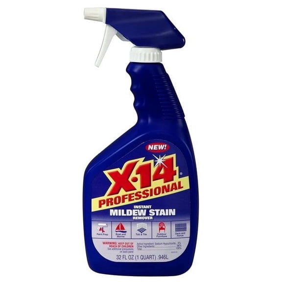 X-14 Professional Instant Mildew Stain Remover, [Non-Aerosol Trigger], 32 OZ