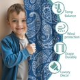 thumbnail image 3 of Blackout Kids Curtains,Blue Pioneer Flower and Paisley Pattern Childrens Insulated Curtains Set Of 2,Bedroom Essentials,Toddler Room Decor 52x84in(132x213cm), 3 of 5