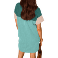 thumbnail image 4 of Fantaslook Summer Color Block Dresses for Women Crewneck Short Sleeve T shirts Dress Ribbed Dresses with Pockets, 4 of 9