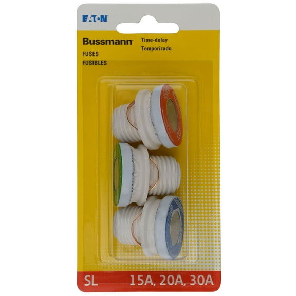 Bussmann Series Fuses SL Plug Assorted 15A, 20A, 30A (multicolor)