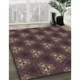 thumbnail image 3 of Ahgly Company Machine Washable Indoor Square Transitional Dark Almond Brown Area Rugs, 6' Square, 3 of 7