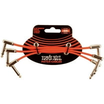 Ernie Ball Flat Ribbon 6" Patch Cable, Red (3-Pack)