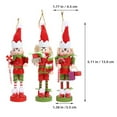 thumbnail image 3 of 3 Pcs Nutcracker Soldier Ornaments - Puppet Soldier Pendants 5.1" Christmas Statue | Christmas Decorations Ornaments | Nutcracker Children's Suitable for Holiday Indoor Party Desktop, 3 of 7