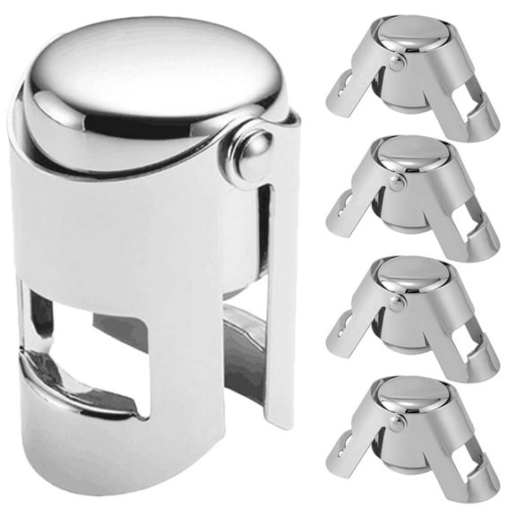 HONMEET Set of 5 Leak-Proof Wine Bottle Stoppers, Airtight Seal Caps for Wine Preservation