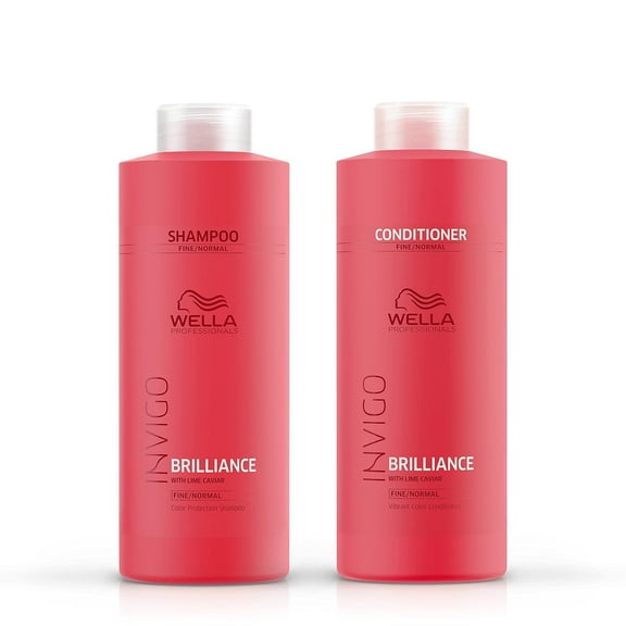 Wella Invigo Brilliance Shampoo and Conditioner Fine/Normal Hair Duo 33.8oz