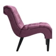 thumbnail image 6 of Upholstered Accent Chair for Living Room, Velvet Tufted Armless Chaise Lounge, Modern Leisure Sofa Chair with Wood Legs for Home Living Room Bedroom Apartment, Purple, 6 of 7