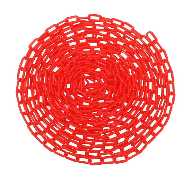 KAKOWELY barricade chain Plastic Chain Links Red Plastic Chains for Barriers, Crowd Control, Queue Lines, Parking, Fences, Gate, Concerts, and Decoration