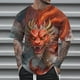 thumbnail image 2 of Camisetas de Cuello de la Tripulación de los Hombres de Verano Redondo Cuello Impreso Camiseta, Top Atlético de Secado Rápido Casual para los Hombres, 2 of 5