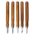 thumbnail image 3 of 5pcs Wood Carving Set Handle Wood Carving Woodworking Crafting, 3 of 8