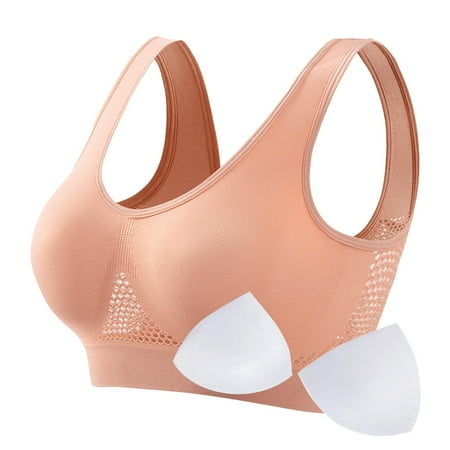 Fsqjgq Sports Bras for Women Underwear Sports Bra Floral Lace Nursing Bras Backless Bra Push Up Plus Size Proof Running Fitness Yoga Vest Thin Padded No Wire Push Up Breathable Sports Bra Bralette