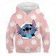 thumbnail image 1 of Sudadera con capucha de Disney Stitch impreso lindo primavera y otoño pulóver Casual Harajuku moda pulóver Kawaii Top niños y niñas 130 heqiyong CONDUJO, 1 of 2