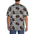 thumbnail image 3 of Pofeuu Haloween Pumpkins Print Mens Casual Short Sleeve Shirts Beach Summer Spread Collar Pocket Tops Men's Casual Short-sleeved Shirt-3X-Large, 3 of 5
