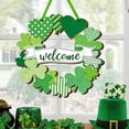 thumbnail image 5 of St. Patrick's Day Decoration, Wooden Shamrock Door Wreath for Front Door Sign, Wall Signs Shamrock Clover Spring Decoration, Irish Sign Welcome Hanging for St. Patrick's Day Home Decor Party, 5 of 6