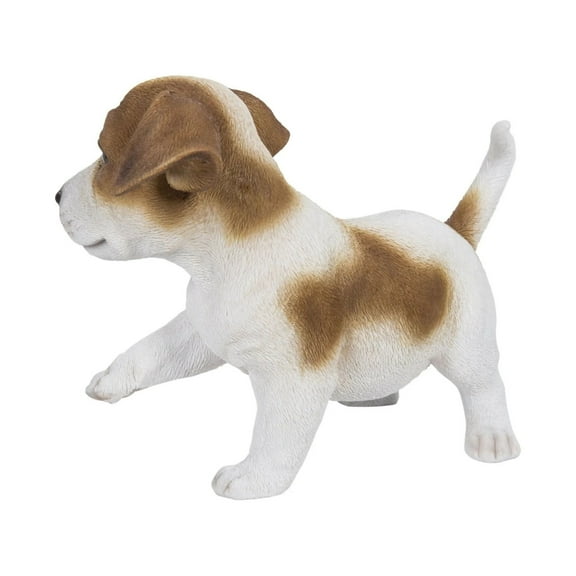 Hi-Line Gifts 8.75” Playing Jack Russell Puppy Outdoor Garden Statue
