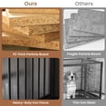 thumbnail image 6 of 60" Dog Crate Furniture with 2 Drawers – Double Dog Kennel with Divider & Rustic Wood Top – 60.2" x 23.6" x 35.7" – Living Room End Table – Multiple Colors, 6 of 7