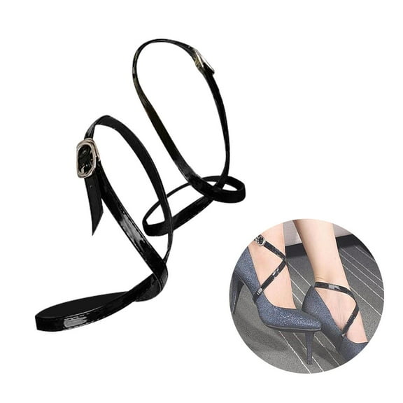 HEMOTON  High Heels Shoe Straps Detachable Women Shoelace for Black Laces Miss