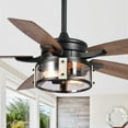 thumbnail image 6 of Parrot Uncle Ceiling Fan with Light and Remote Control Industrial Ceiling Fan with Light 52 inch Black Ceiling Fan, 6 of 10