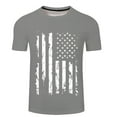 thumbnail image 2 of Gephdiin Graphic Tees Mens T-Shirts Men T Shirt Independence Day 3D Digital Printing Casual Basic Tee Tops Graphic Tees Men Mens Shirts Polyester Gray 5Xl, 2 of 3