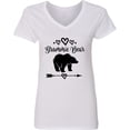 thumbnail image 3 of Inktastic Grammie Bear Grandma Women's V-Neck T-Shirt, 3 of 5