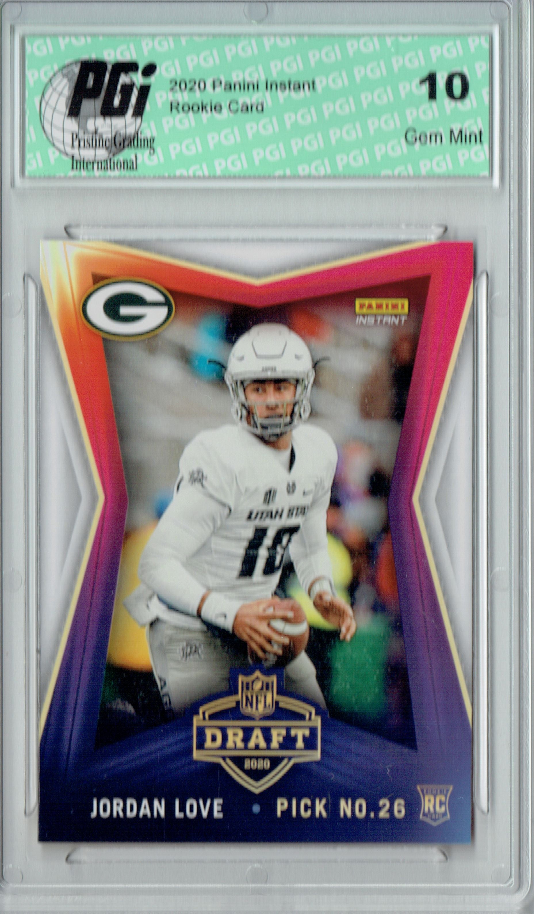 nfl custom fire pits on Jordan Love 2020 Panini Instant 4 Nfl Draft 1 175 Made Rookie Card Pgi 10 Walmart Com Walmart Com