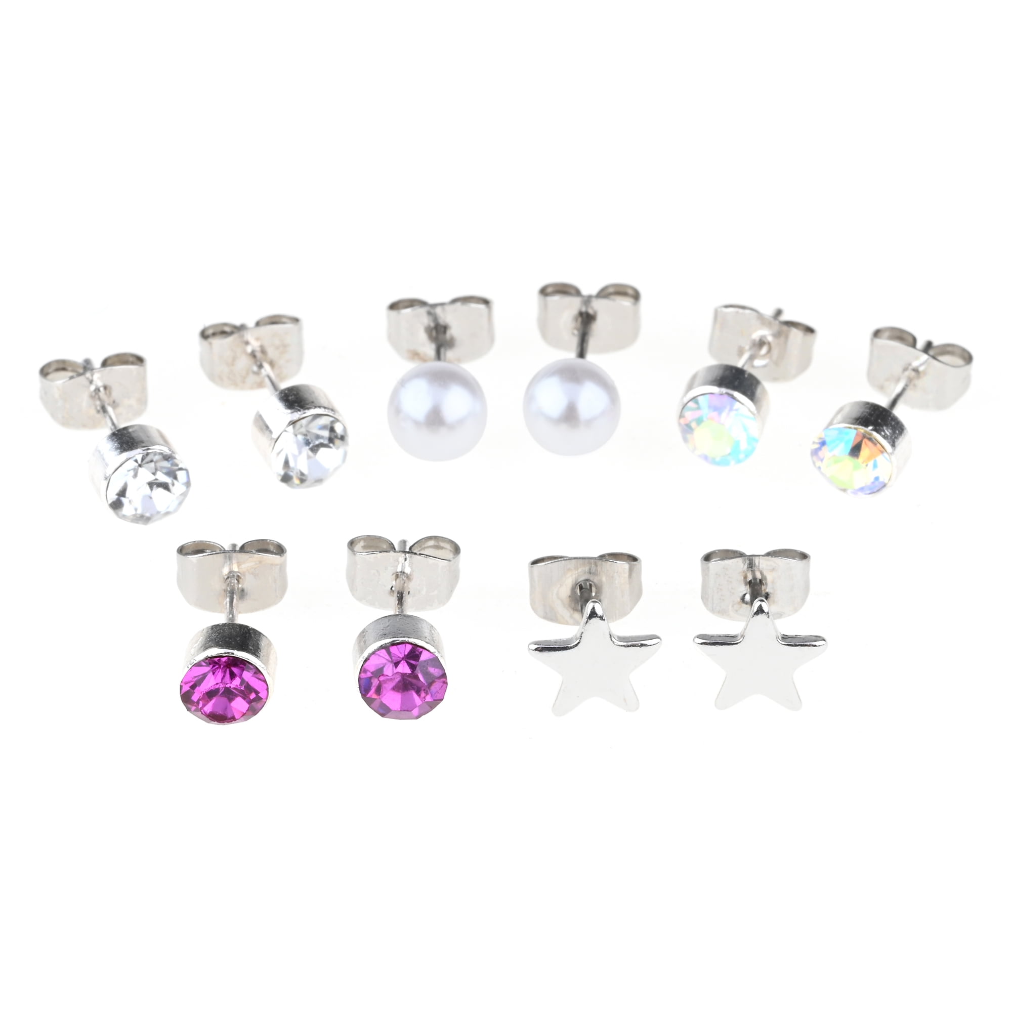 全新 Claire set tops AM1335 Claire's - Brandclub - Girls Teen Stud Earring Set, with