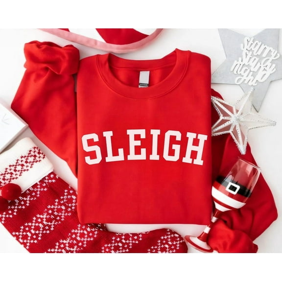 Sleigh Winter Holiday Sweatshirt: Cozy Holiday Crewneck Tshirt All Size S-5XL