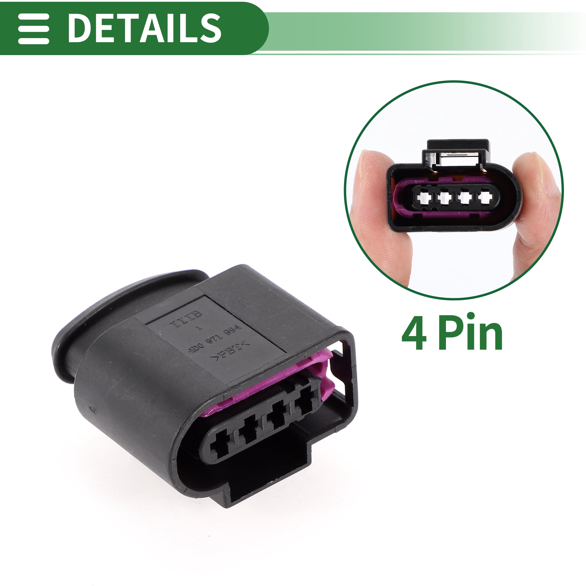 Unique Bargains Ignition Coil Connector Plug for VW Golf Passat Jetta Black Waterproof