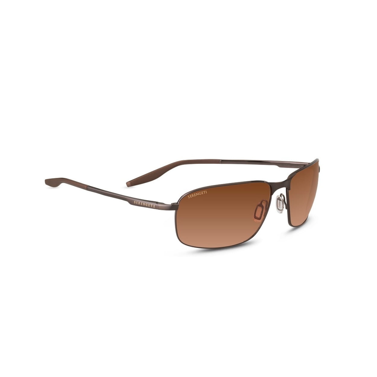 Serengeti Varese Sunglasses Brushed Brown Unisex-Adult Large