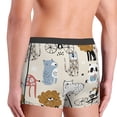 thumbnail image 5 of Fotbe Hand Drawn Animals Men’s Total Support Pouch Boxer Briefs, X-Temp Cooling, Moisture-Wicking Underwear, Regular, Long-leg and Trunk-Small, 5 of 9