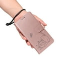 thumbnail image 5 of Allytechgroup Wallet Case for Google Pixel 8 Pro, Built-in Wrist Strap & Card Pocket & Cash Slot PU Leather Stand Phone Shell Shockproof Protective Full Body Cover for Women Girls, Rosegold, 5 of 12
