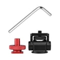 thumbnail image 2 of Andoer 360° Rotatable Camera Monitor Cold Shoe Mount Adapter Head with 1/4-inch Interface Allen Wrench for Monitor LED Light Microphone Expansion Mounting, 2 of 7