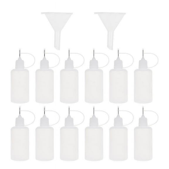 12Pcs Oil Applicator, LDPE Needle Oiler, Precision Gun Oil Bottle with Long Stainless Needle Tip Easy to Use for Gun Oil