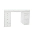Impressions Vanity Makeup Desk with Drawers, SlayStation 2.0 Clear