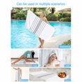 thumbnail image 5 of Beach Towel Grey Stripes Bath Pool Towels Vertical Striped Lines Absorbent Beach Towel Soft Large Quick Dry Lightweight Camping Travel Sports Yoga Gym Swim Towels for Adult 35x70 Inch, 5 of 9