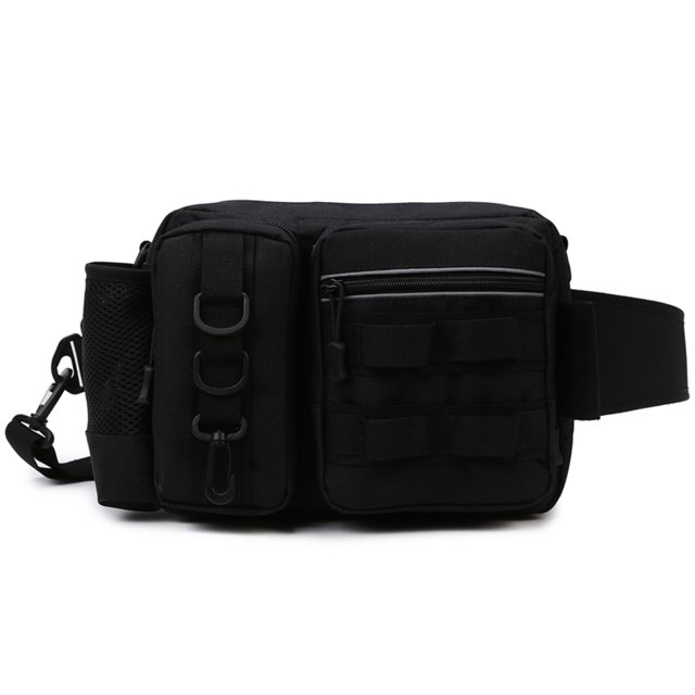 Pesca Luya Nueva Riñonera Deportiva para Viajes Al Aire Libre Pesca Multifuncional Impermeable para Microobjetos para Hombre (negro)