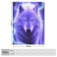thumbnail image 4 of FUMJ White Purple Lightning Wolf Throw Blanket,Soft Flannel Cozy Plush Blankets Gifts for Adults Men Women, Lightweight Fuzzy Warm Funny Farmhouse Blanket Throw for Couch Sofa Bed All Season, 4 of 6