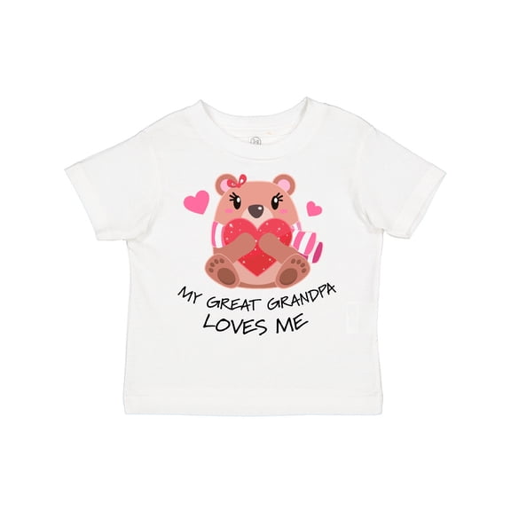 Inktastic My Great Grandpa Loves Me- Bear and Hearts Boys or Girls Toddler T-Shirt