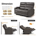 thumbnail image 5 of MCombo 63" Wall Hugger Power Loveseat Recliner for Small Spaces, RV, 360° Swivel Tray Table, Armrest Storage, Dark Grey, 5 of 7