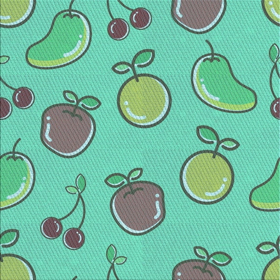 Ahgly Company Indoor Square Patterned Medium Sea Green Area Rugs, 8' Square