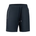 thumbnail image 2 of Lenago Short Pant for Men Gym Shorts Man Solid-Color Zipper Pocket Loose Sporty Outdoor Running Training Drawstring Pocket Shorts Blue XXL, 2 of 5
